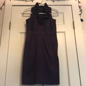 Plum V-Neck cocktail dress